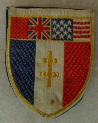 ORIG WWII 5TH RANGER BN VET ' S LOT; SCROLL,  US & BRITAIN FRANCE PATCH & MORE 4