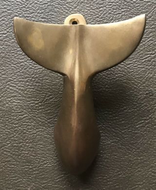 Solid Bronze Or Brass Metal Whale Tail Door Knocker In