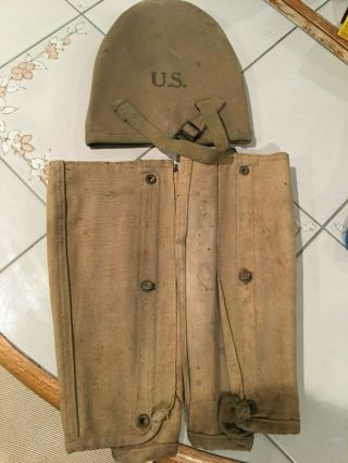 Ww1 U.  S.  Army Trench Shovel Cover And Set Of Ww1 Army Leggings