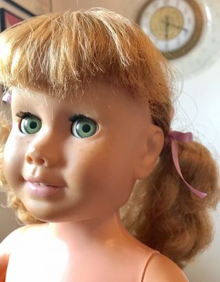 1960’s Mattel CANADIAN Chatty Cathy Doll With Rare GREEN Side - Glancing Eyes 2