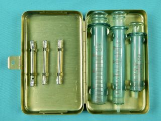 Japanese Japan Ww2 Army Military Medical Glass Syringe