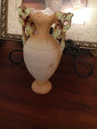 Antique European Hand Painted Porcelain Vase with Hanging Fruit 3