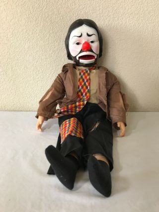 Emmett Kelly Jr Ventriloquist Hobo Clown Puppet Doll Dummy Horsman 24 