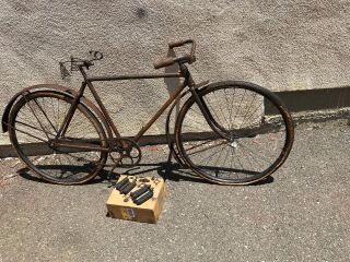 Antique Bicycle 1915 Miami Hudson Orange Merkel Paint 28” Scorcher