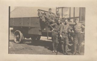 Orig Wwi Rppc Photo 330th Ambulance Company 83rd Division Truck 1918 France 107
