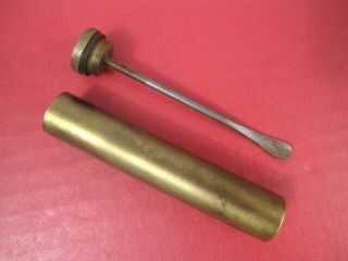 Wwi British Brass Oiler - Smle Lee - Enfield Rifle W/broad Arrow Proof 2