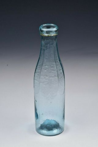 19th Century Willington Connecticut Glassworks Blueberry Fluted Bottle