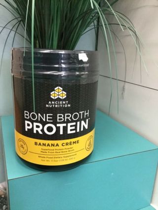 Ancient Nutrition Bone Broth Protein Powder,  Banana Creme Flavor,  20 Servings