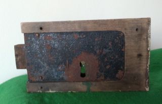 Vintage Wood And Steel Door Lock,  Big Size,  No Key