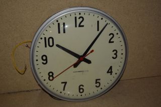 ^^ National Time Clock 12 " Vintage Dial Hard Wired School/industrial Clock (4d)