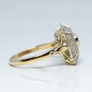 Antique Art Deco 18K gold & Platinum Diamond Ring 2