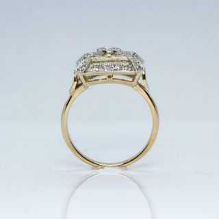 Antique Art Deco 18K gold & Platinum Diamond Ring 6