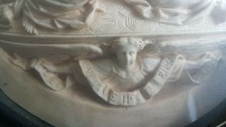 Stunning large antique carved Meerschaum religious plaque Last Supper rare 5