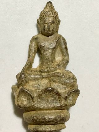 Phra Pang Marnwichai Lp Rare Old Thai Buddha Amulet Pendant Magic Ancient Idol 8