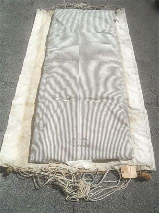 Wwii Us Navy Ships Hammock With Issue Mattress And Duffel Bag 1944