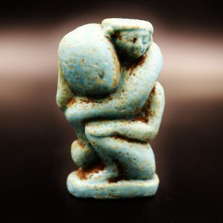 Rare Ancient Egyptian Faience Amulet Figurine.  Very Rare