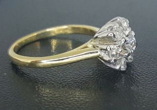 Platinum & 14k yellow gold Vintage OLD mine CUT 0.  60ct diamond ring SI1 4