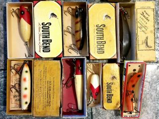 Big Vintage Tackle Box,  Full of Old Fishing Lures,  over 15 in boxes. 9