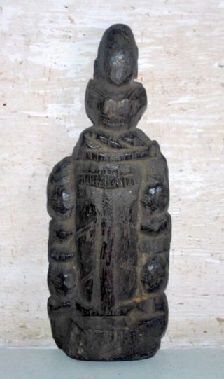Vintage Old India Rare Goddess Woman Figure Wooden Hand Carved Decorative Putali