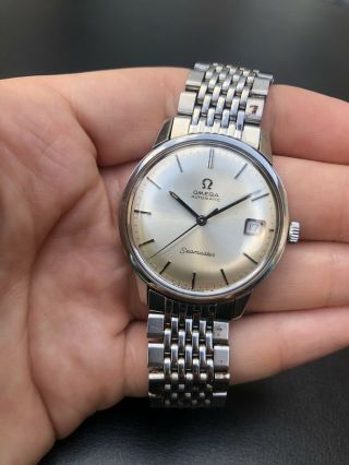 VINTAGE OMEGA AUTOMATIC SEAMASTER CAL 565 WATCH BEADS OF RICE BAND 1037 3