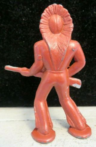 Vintage Barclay Lead Toy Figure Pod Foot Indian With Rifle B - 252 2