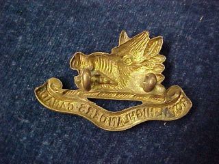 Orig Pre WW1 Collar Badge The 5th Regiment Royal Scots Of Canada 2
