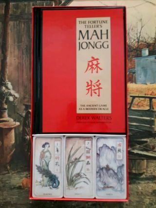 RARE VINTAGE ASIAN The Fortune Teller ' s MAH JONGG The ancient Game Oracle 3