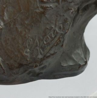 Antique 1918 Jo Davidson Bronze Bust Marshal Ferdinand Foch Sculpture 3