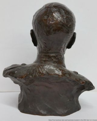 Antique 1918 Jo Davidson Bronze Bust Marshal Ferdinand Foch Sculpture 8