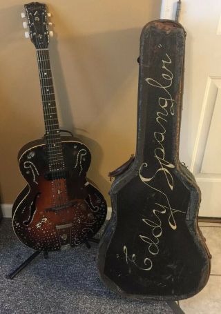 Antique 1948 - 49 Gibson Guitar 125 Rockabilly Storage Locker Find Eddy Spangler