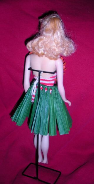 Stunning Vintage 1960 3 Blonde Ponytail Barbie 850 w/ Hawaiian Outfit Japan 7