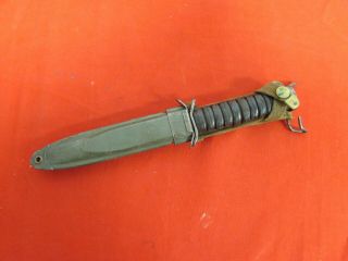 Wwii Us M - 3 Case Marked Fighting Knife With Us M8a1 Scabbard.
