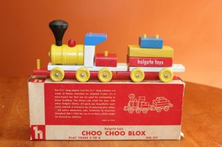 Vintage Holgate 513 Choo Choo Blox Wooden Toy 1948 - 1962 Complete