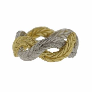 Buccellati 18k Two Color Gold Braided Band Ring