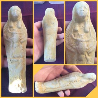 Very Rare Ancient Egyptian Shabti,  300 Bc