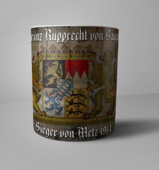 WWI German Patriotic Mug Kronprinz Rupprecht von Bayern Crown Prince of Bavaria 2