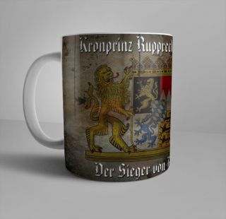 WWI German Patriotic Mug Kronprinz Rupprecht von Bayern Crown Prince of Bavaria 3