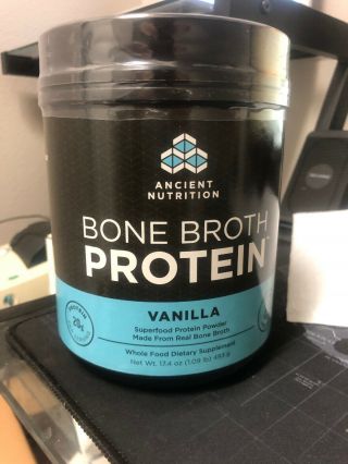 Ancient Nutrition Bone Broth Protein Powder,  Vanilla 20g Protein Per Serving
