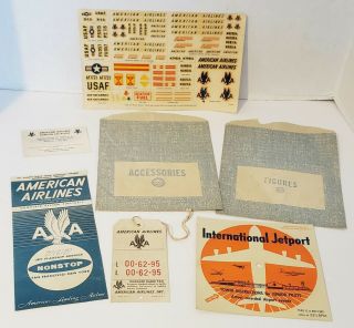 Vintage Marx American Airlines International Jetport Decal Sheet,  Record & More