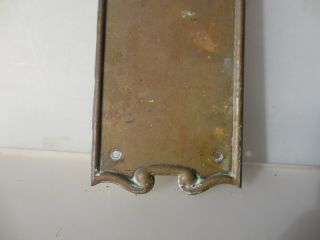 Antique Bronze Finger Plate Push Door Handle Vintage Old Brass Victorian 3