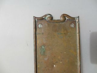 Antique Bronze Finger Plate Push Door Handle Vintage Old Brass Victorian 5