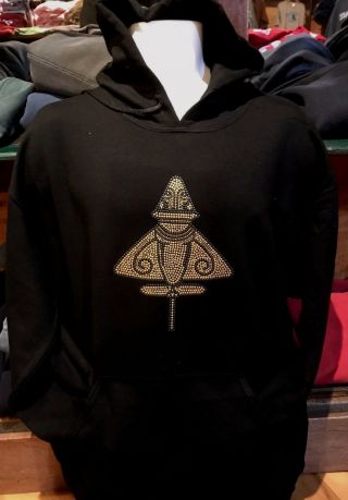 Ancient Allien Aircraft/airplane Rhine Studded Hooded/hoodie Sweatshirt