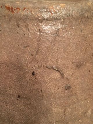 Antique Early Small 1/2 Gal Ovoid Salt Glaze Stoneware Jug Crock 9.  5” Tall 7