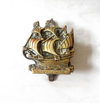 Brass Door Knocker Mayflower Sailing Ship Vintage Brass Door Hardware England