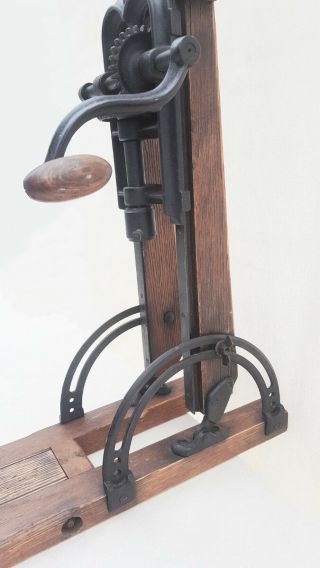 Antique Barn Beam Boring Machine,  Drill Press,  Timber Frame Machine,  Wood Drill 7