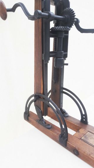 Antique Barn Beam Boring Machine,  Drill Press,  Timber Frame Machine,  Wood Drill 8