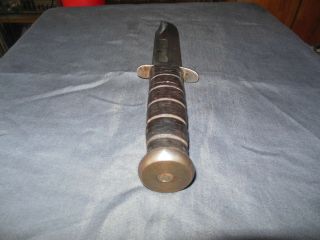 Rare vintage USMC Kabar WW2 Fighting Knife 7 in.  blade Olean NY 3