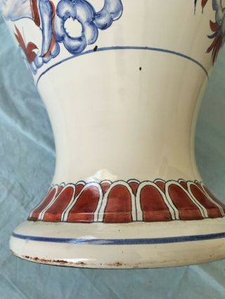 Rare Antique Large Chinese Export Porcelain Vase Famille Rose Gentlman 8