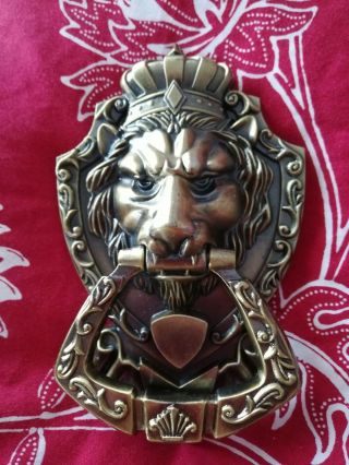 Large Heavy Solid Brass Lion 