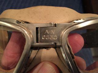 Vintage Rare WWII Flying Goggle,  Amer.  Optical Co. ,  Box,  Authentic 4